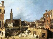 Canaletto The Stonemason-s Yard oil painting