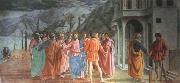 MASACCIO Tribute money oil painting