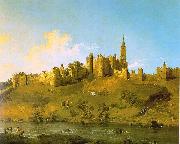 Canaletto Alnwick Castle at Northumberland oil painting