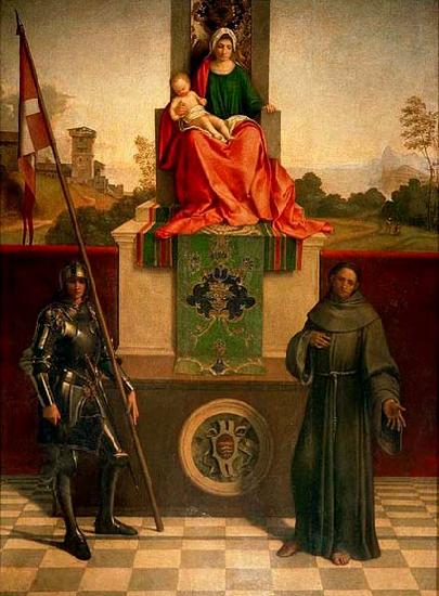 Giorgione Madonna and Child Enthroned between St Francis and St Liberalis