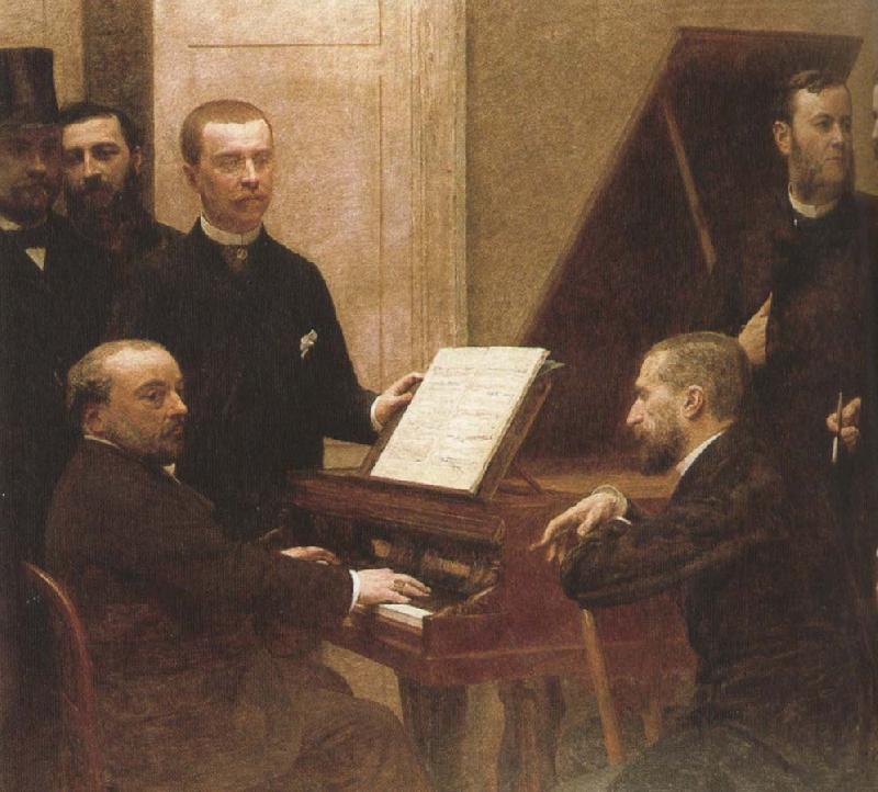 plato around the piano  by henri fantin latour oil painting image