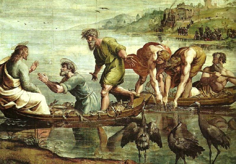 Raphael the miraculous draught of fishes oil painting image