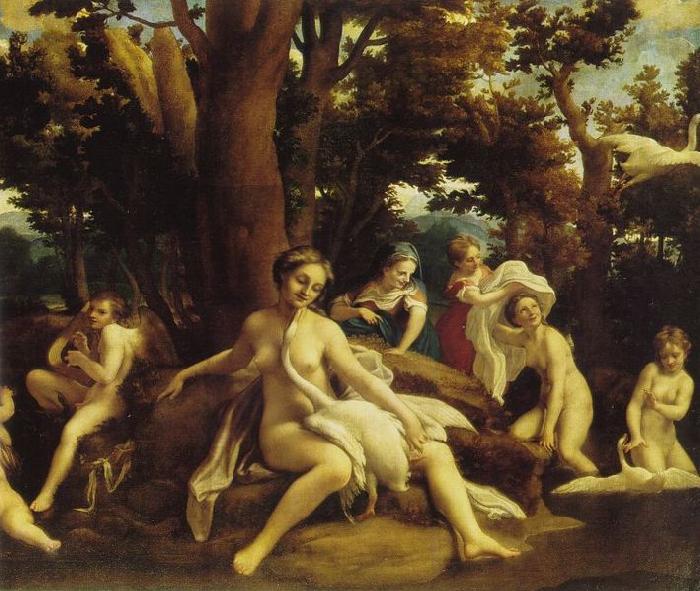 Correggio Leda mit dem Schwan