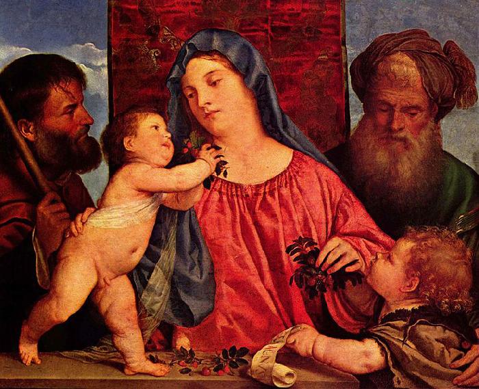 Titian Kirschen-Madonna oil painting image