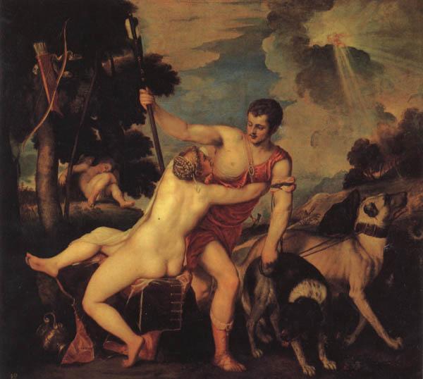 Titian Venus and Adonis oil painting image